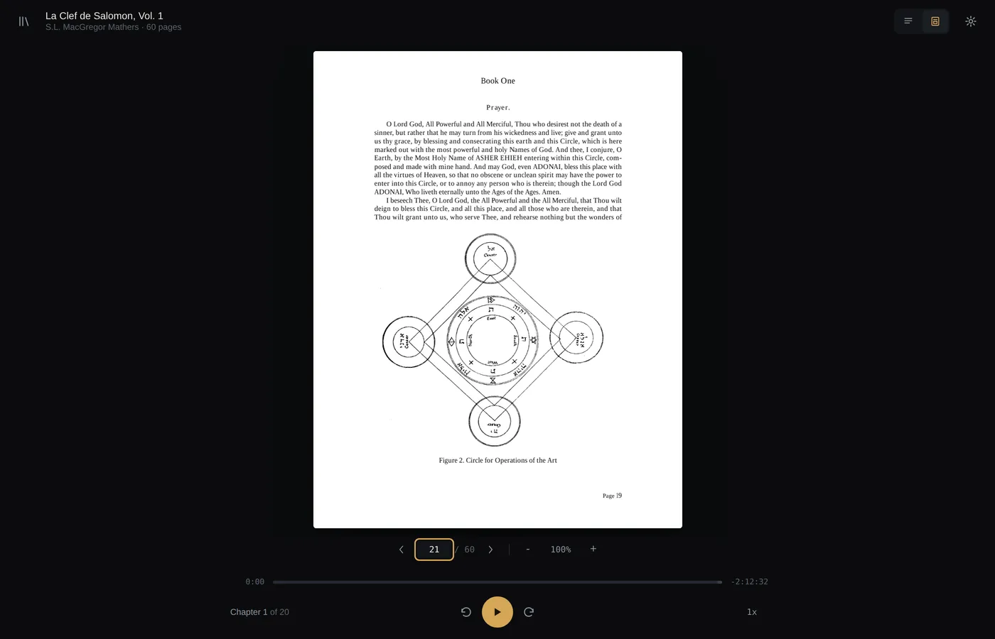 The page view: the original scanned page of a book, rendered with its figures